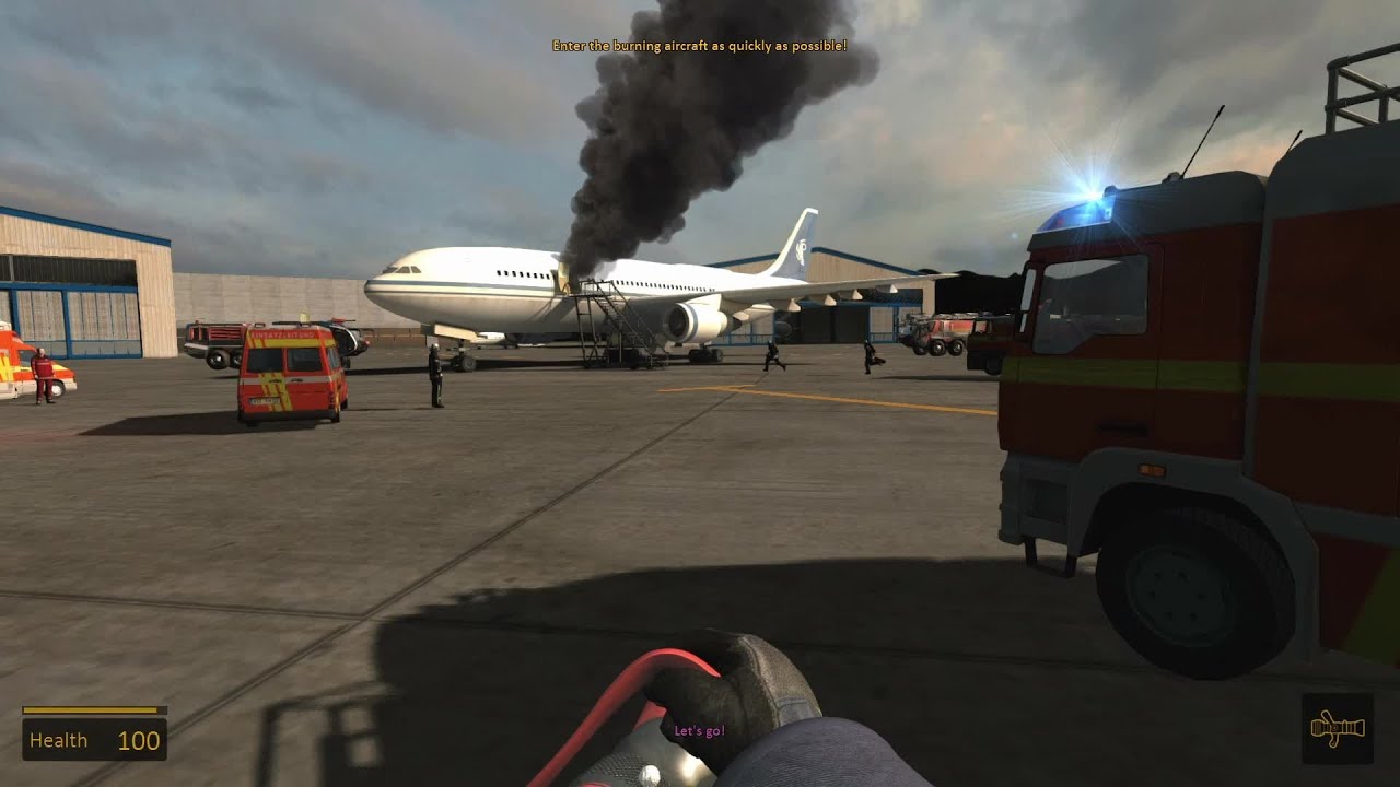 american airport firefighter simulator